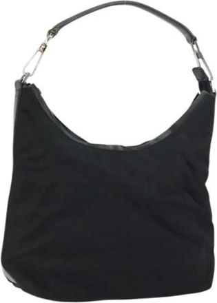 Gucci Pre-owned Nylon Schoudertas - Dames - Vintage Schoudertas - Zwart - ONE Size - Nylon - Vintage