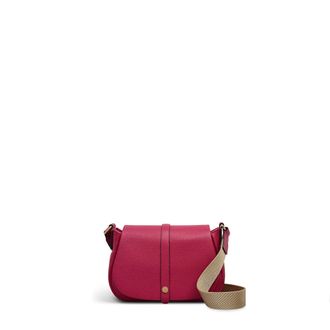 Radley London Lulworth Road Leather Mini Flapover Cross Body Bag in Dark Rose - 111950