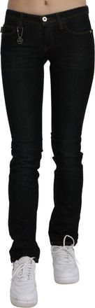 Costume National Mid Waist Skinny blue Cotton Womens Jeans