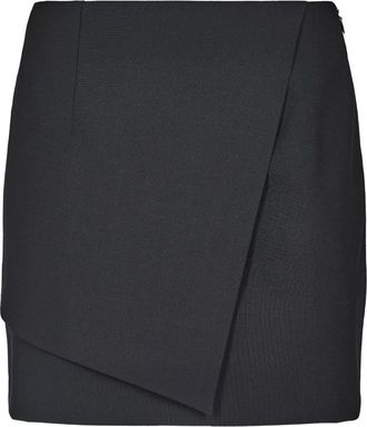 Dondup logo-appliqué mini skirt - Nero