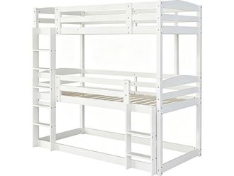 Habitat et Jardin Litera De Madera Con Escalera <> - 90 X 190 Cm - Blanco