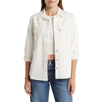 Levi's Ultimate Western Snap-Front Shirt in Icy Ecru 4 at Nordstrom Rack, Size X-Small