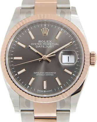 Rolex Datejust 36 Automatic Grey Dial Ladies Watch 126231RSO