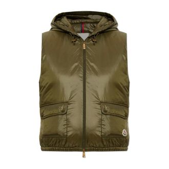 Moncler Gilet in piuma Lansette - - Jackets - Donna - Verde - M