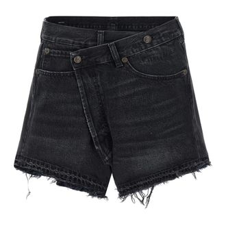 R13 Crossover Denim Shorts - female - R13 - Denim Shorts - Black - W27 - Shorts