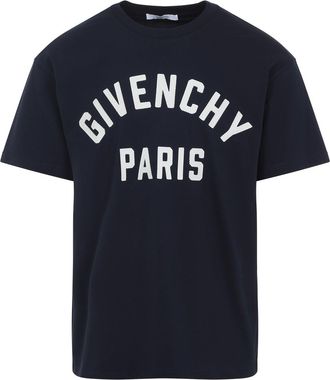 Givenchy Navy Blue Cotton T-Shirt-Uomo