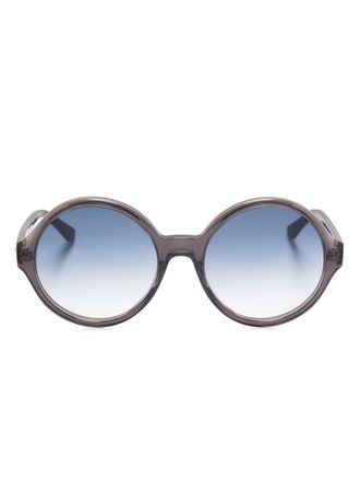 Chlo&eacute; round-frame sunglasses - unisex - Acetate - 57 - Brown