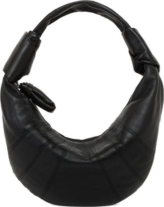 Christophe Lemaire mini Fortune Croissant tote bag - women - Lambskin/Cotton - One Size - Black