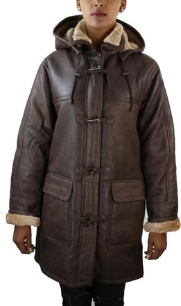 TruClothing Leather Sheepskin Flying Coat