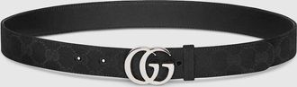 Gucci GG Marmont Belt, Black, GG Canvas