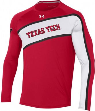 Under Armour Mens Texas Tech Long Sleeve Shooter Shirt In Red