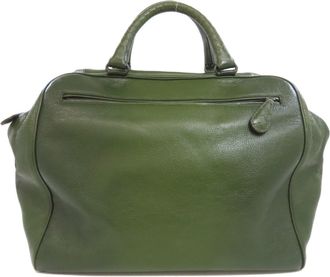 Bottega Veneta Green Leather Tote Bag (Pre-Owned)