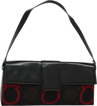 Ferragamo Tweedehands Canvas handtassen - Dames - Vintage Handtas - Zwart - ONE Size - Leer - Vintage