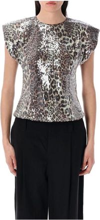 Ganni Dames, Tops, Veelkleurig, Maat: S Poliester