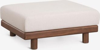 Sklum Puff De Jard&iacute;n 100x80 Cm En Acacia Edrien Sklum