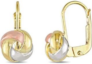 Delmar Entwined Polished Love Knot Huggie Hoop Earrings in Gold Multi at Nordstrom Rack
