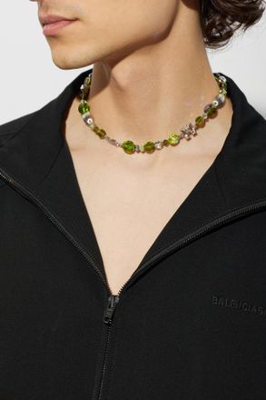Off-white Short Logo Necklace, Mens, Silver