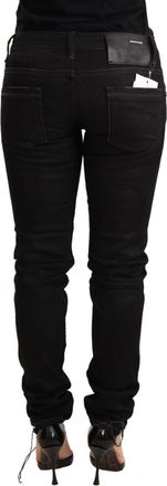 Acht Washed Cotton Slim Fit blue Low Waist Trouser Womens Jeans
