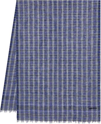 Ferragamo Sciarpa con motivo tartan - Blu