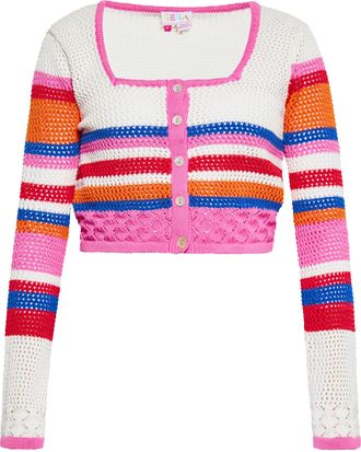 Izia Vest Dames Wol Wit Veelkleurig