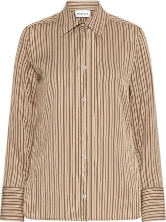Marella Mllfolk Shirt - Dames - Overhemden - Bruin - S - Overhemden