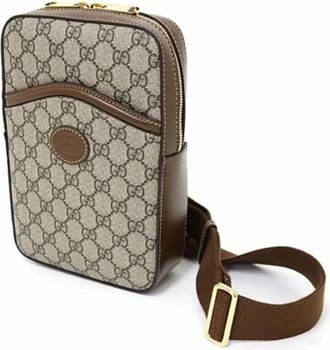 Gucci Pre-owned Leather gucci-bags - unisex - Vintage Schoudertas - Bruin - ONE Size - Leer - Vintage
