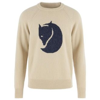 Fj&auml;llr&auml;ven Logo Knit Sweater Wollpullover f&uuml;r Herren | beige