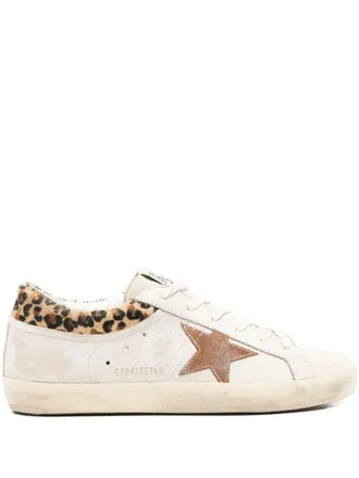Golden Goose Super Star Leather Upper Horsy Leo Printed Collar Suede