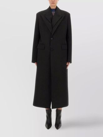 Jean Paul Gaultier long length notch lapel coat with side pockets