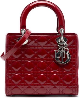 Dior Pre-owned Dior Medium Patent Cannage Lady Dior 13-BO-0123
