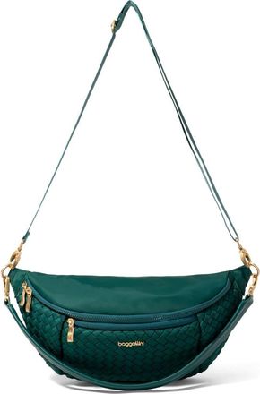 Baggallini Stanton Woven Crossbody in Jade Woven Twill at Nordstrom
