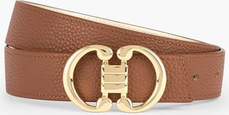 Talbots Reversible Metallic Belt - Cognac/Gold - Small Talbots