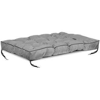 OEM Coj&iacute;n De Jard&iacute;n 120x80 Cm Con Lado Alto Para Banco Con Pal&eacute;, Impermeable, Gris