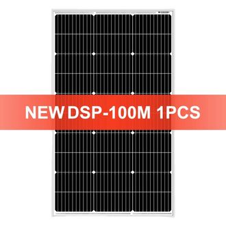 OEM Panel Solar Monocristalino De 100 W, Dise&ntilde;o Impermeable, Color Negro
