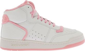 Saint Laurent White Lace Up Sneakers