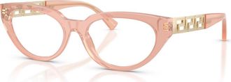 Versace 52mm Cat Eye optical glasses in Peach at Nordstrom