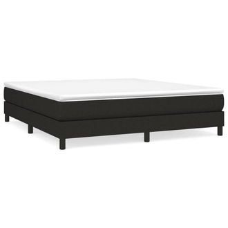 Berkfield Home Box Spring Bed Frame Black 180x200 cm Super King Fabric