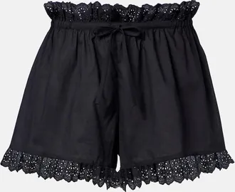 Poupette St Barth Cory broderie anglaise cotton poplin shorts