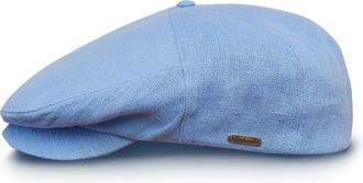 Sterkowski Light Breathable Linen Summer 5 Panel Flat Cap UK 7 1/2 Blue