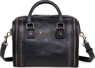 OLD TREND Mini Trunk Leather Crossbody Bag in Black at Nordstrom Rack