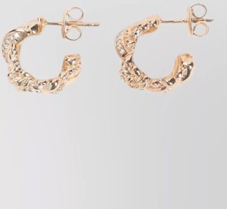 Bottega Veneta crystal-embellished hoop earrings