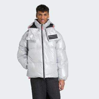 adidas Mens x Moon Boot Padded Jacket - Silver - Size X-Large