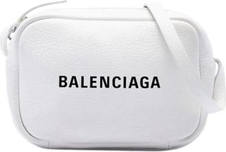 Balenciaga Pre-owned Everyday Camera Bag - Dames - Vintage Schoudertas - Wit - ONE Size - Leer - Vintage