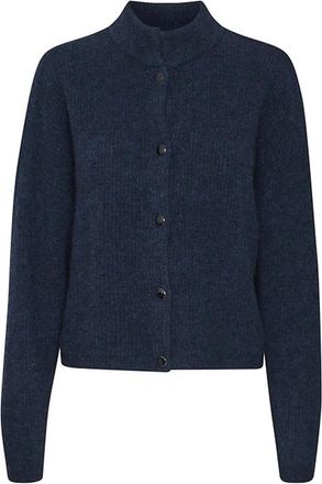 Gestuz Zachte Gebreide Vest Donker Indigo Melange - Dames - Vesten - Blauw - L - Truien & Vesten