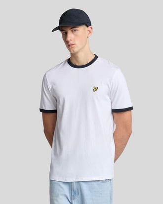 Lyle & Scott Ringer T-shirt in White/Dark Navy at Nordstrom, Size Xx-Large