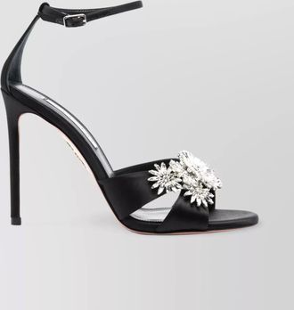Aquazzura margarita 110mm heel sandals with crystal embellishment
