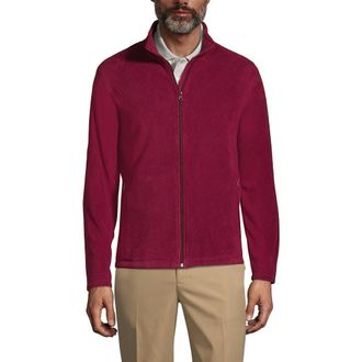 Lands End Full-Zip Mid-Weight Fleece Jacket in Burgundy at Nordstrom, Size Xx-Large