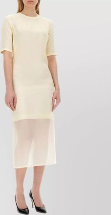 Sportmax midi dress with sheer hem and short sleeves