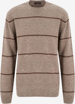 Zanone Flauschiger Strickpullover mit Rundhalsausschnitt Giro