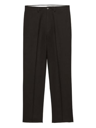 Prada button-fastening wool trousers - Brown